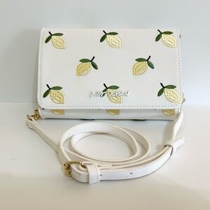 Betsey Johnson White and Yellow Lemon Crossbody Bag.